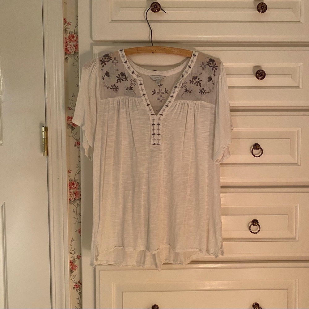 White flowy shirt